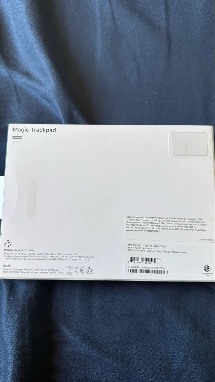 Apple Magic Trackpad + Magic Keyboard ? USB-C ? Branco - Foto 3