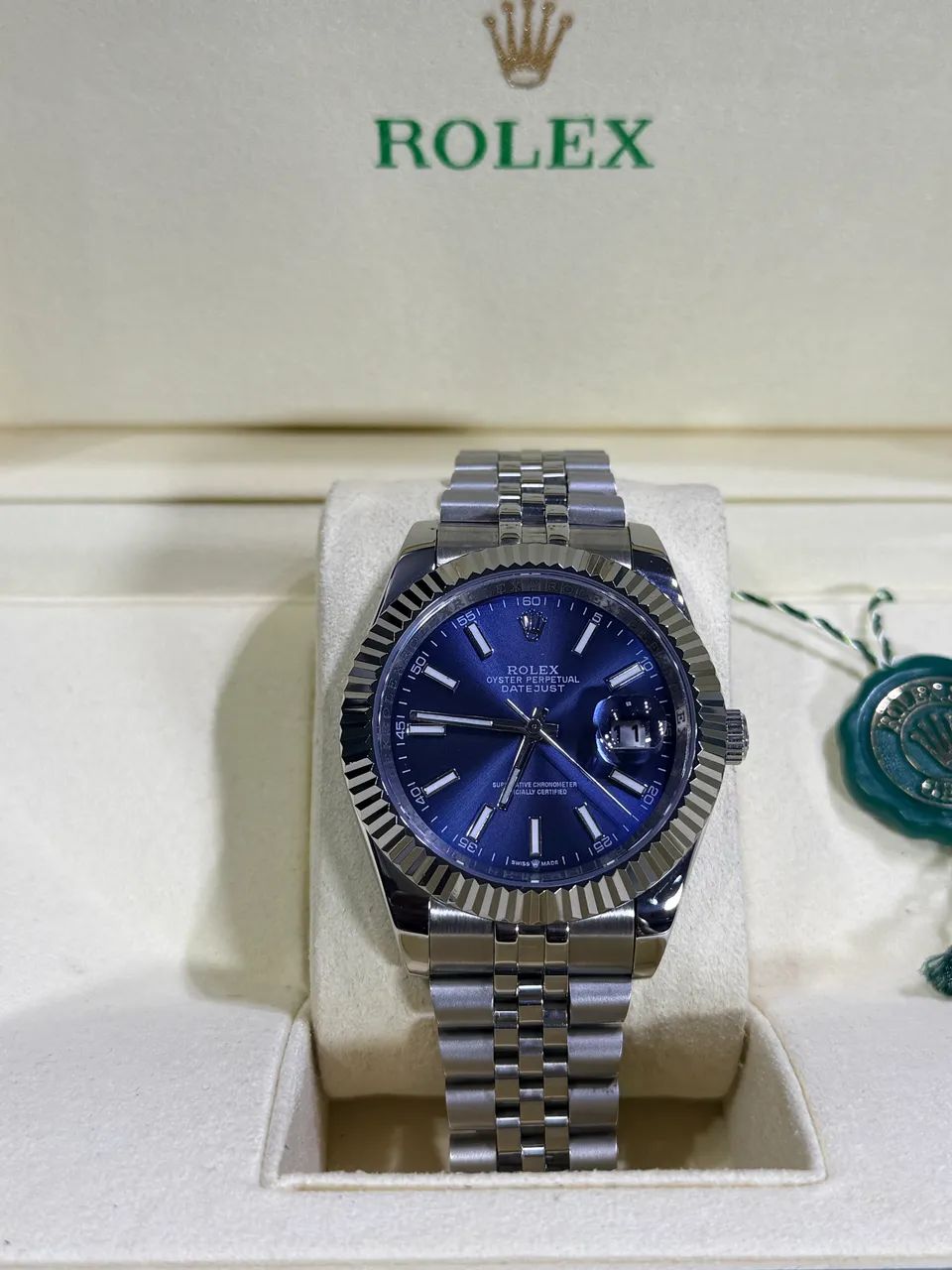 PREMIUM AAA  relogio ROLEX DATEJUST AZUL - Foto 2