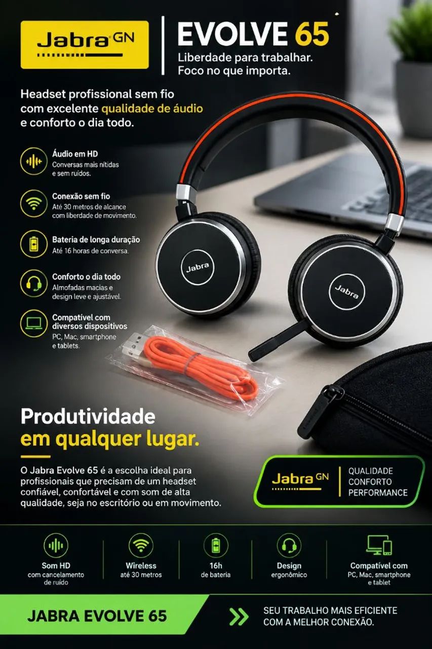 Headset Jabra evolve 65  - Foto 2