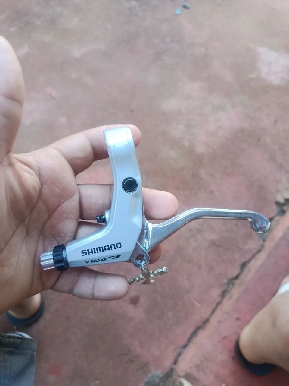 Manete shimano vbreak m421 prata - Foto 2