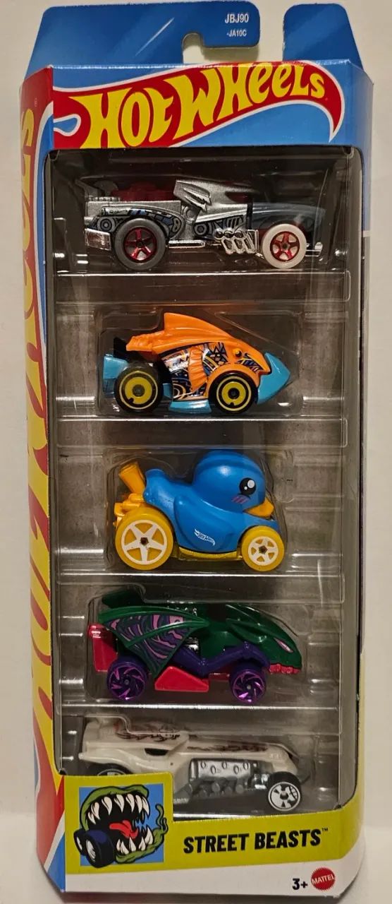 Kit 5 Carros Hot Wheels Pack Street Beasts