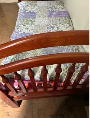 Cama De Solteiro de Madeira S/ Colchão - Foto 3