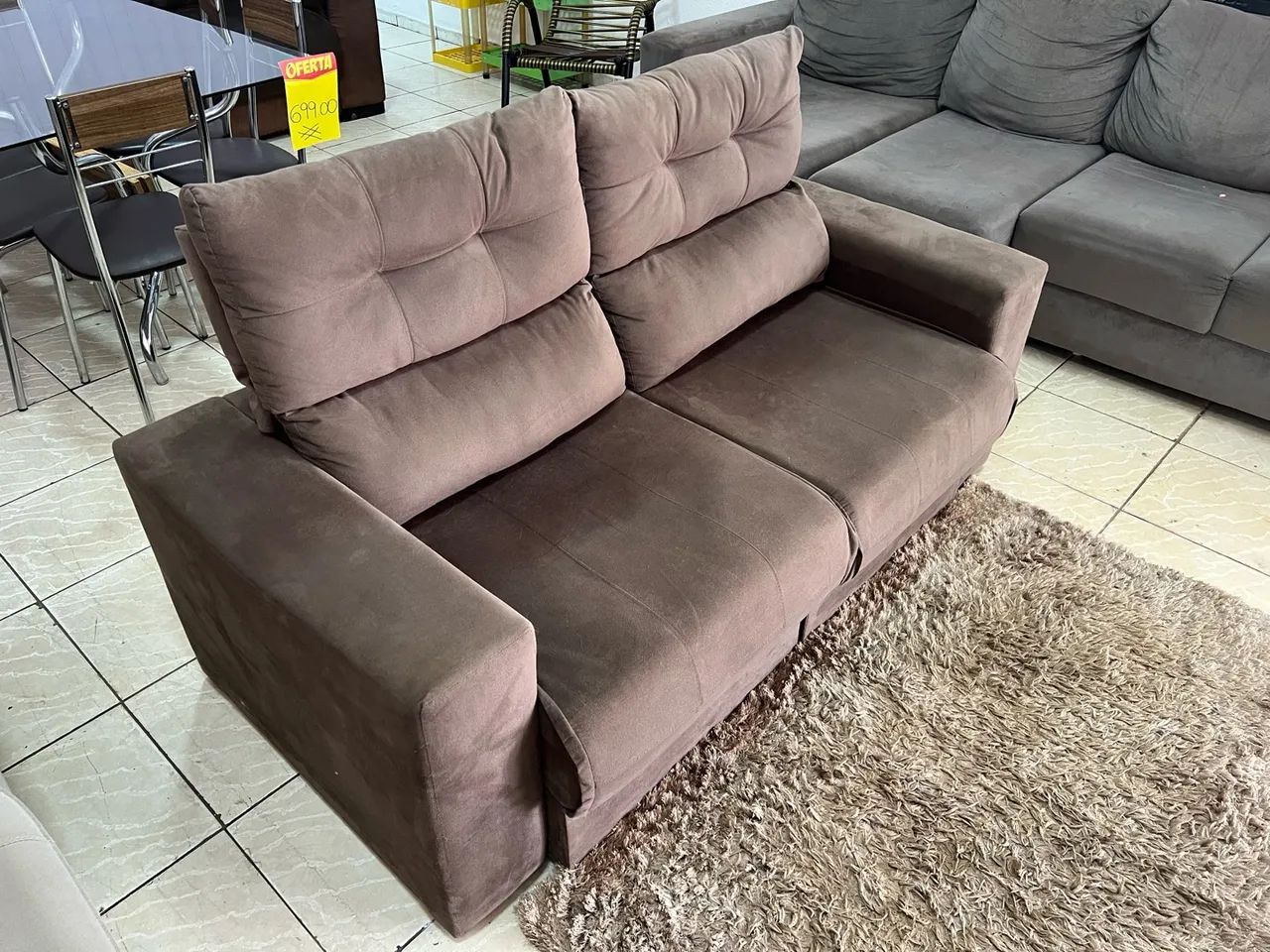 Vendo Sofá Retrátil e reclinável usado em bom estado Entrego * - Foto 4