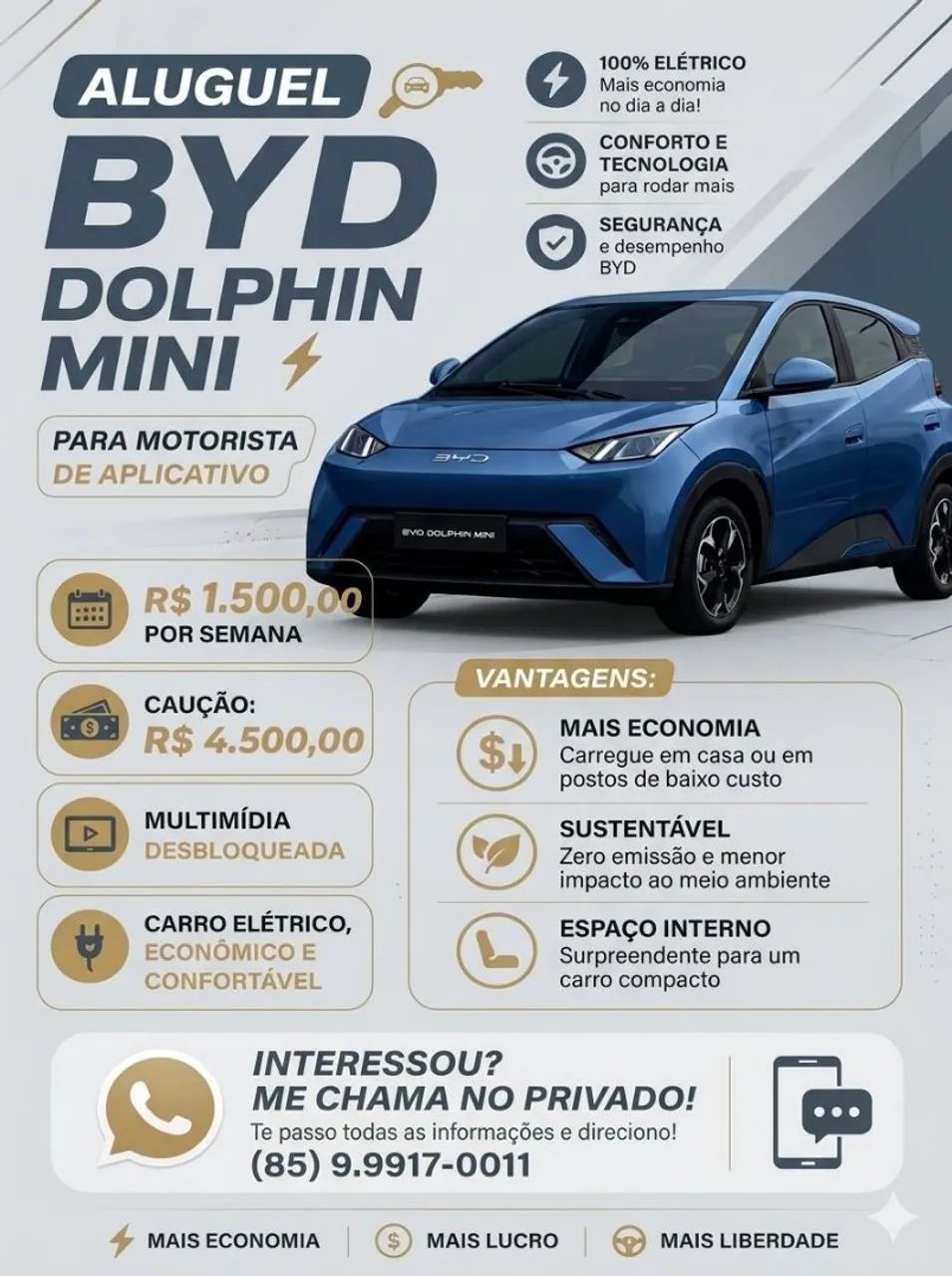 Aluguel de carro elétrico 