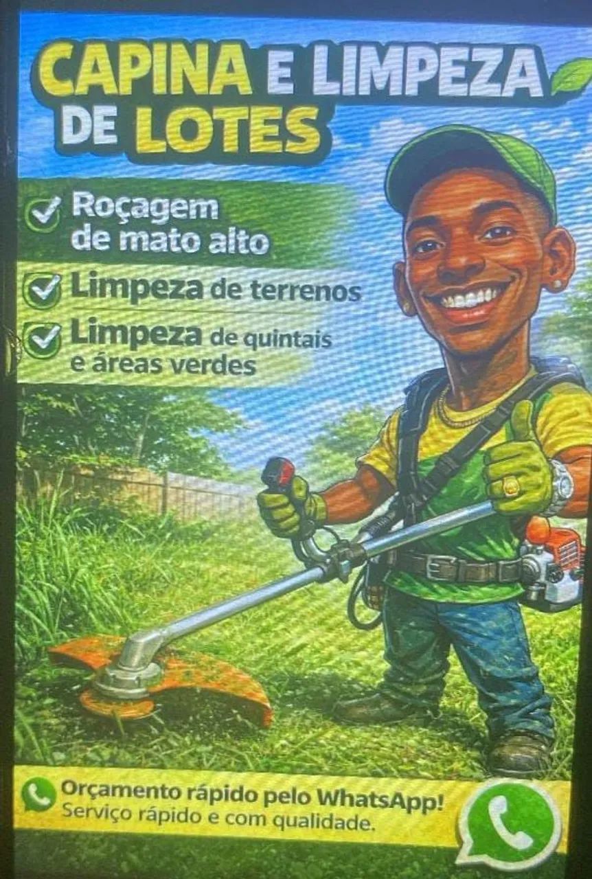 LIMPEZA DE TERRENO , ROÇAGEM DE MATO ALTO E BAIXO 