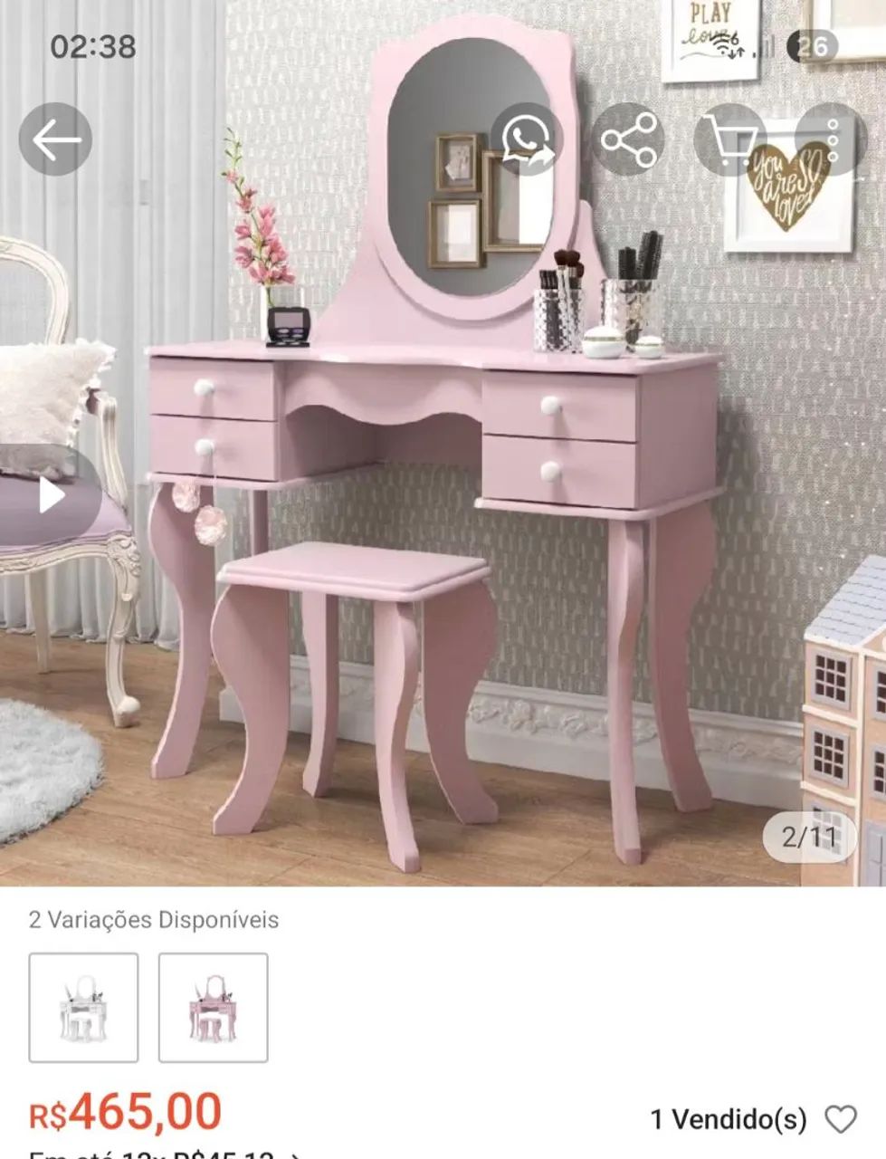 Penteadeira Princesa 65204501225218124