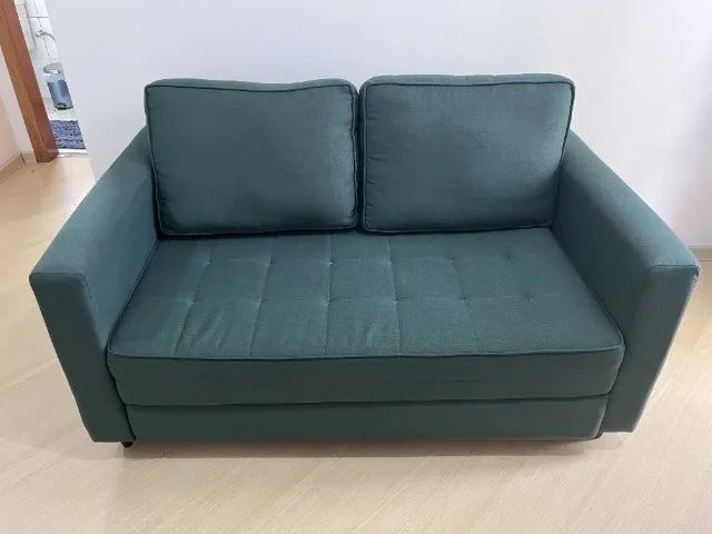 Sofá-Cama Casal Verde Escuro - Foto 2