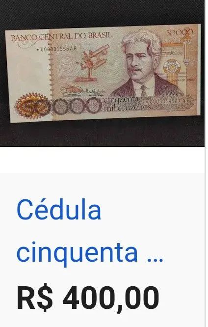 Nota de 50 mil cruzieros  - Foto 5