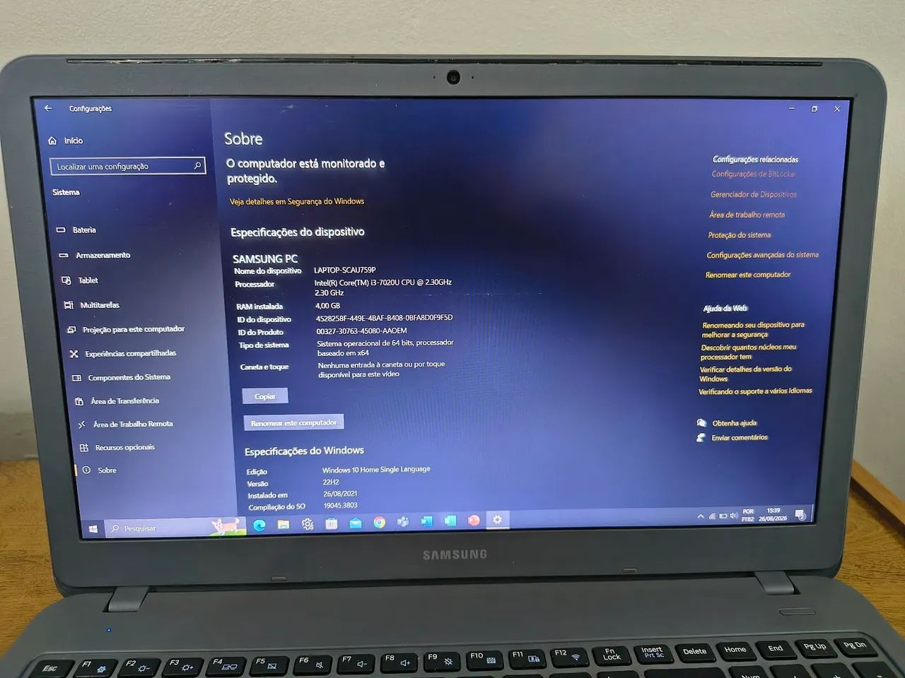 Notebook Samsung NP350XAA-KF3BR focado para trabalho e estudos - Foto 5