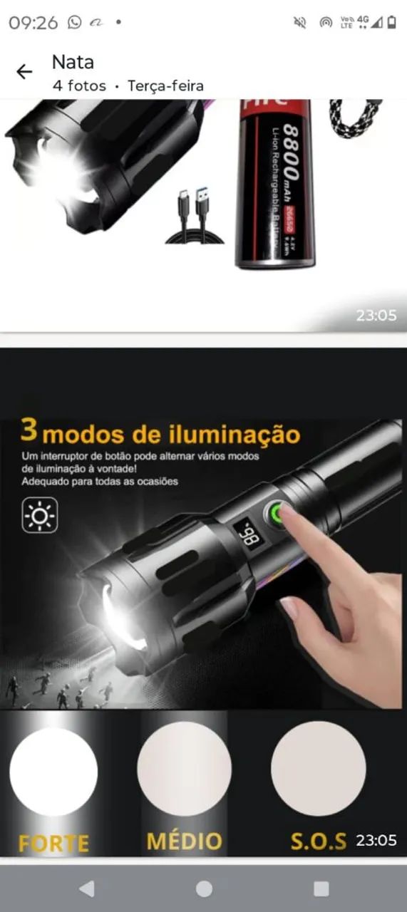 Lanterna pra toda hora de trilha, e camping  - Foto 5