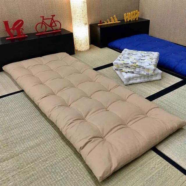Shikifuton modelo tradicional Solteiro 3cm de espessura- Bege - Sarja