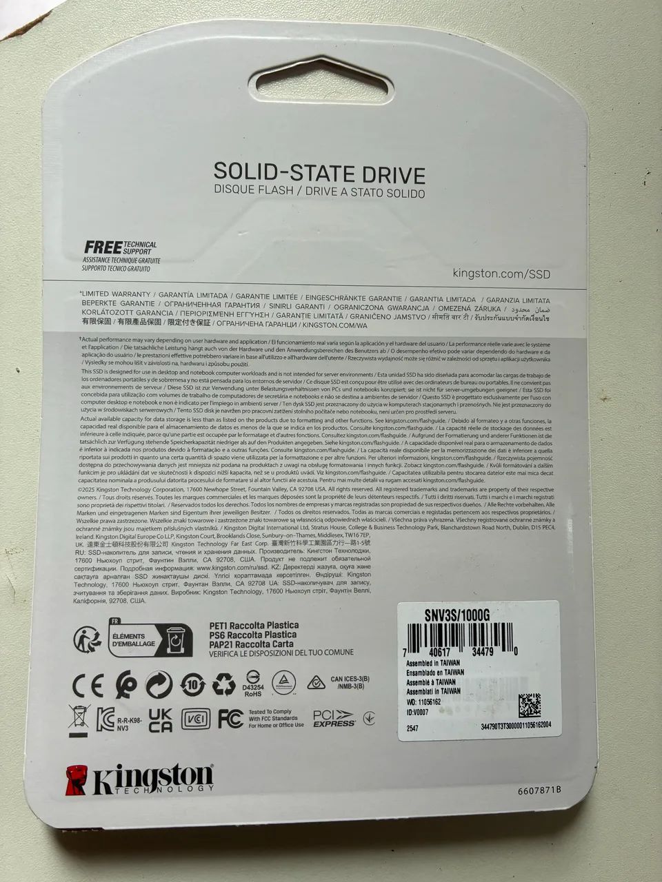 SSD NVMe Kingston NV3 1TB PCIe 4.0 M.2 Novo Lacrado | Original - Foto 2