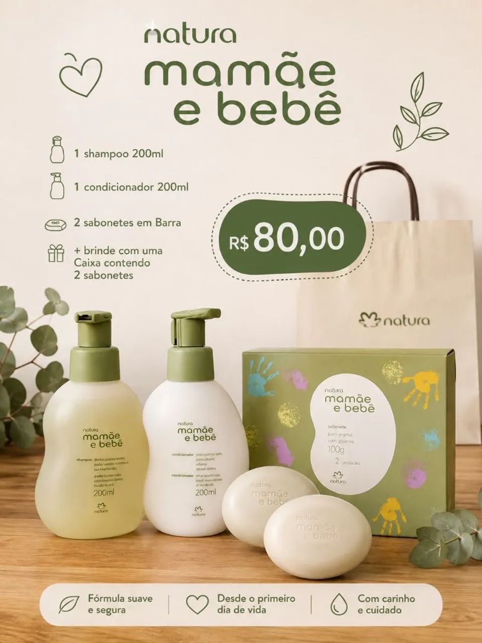 Mamãe e bebê Natura