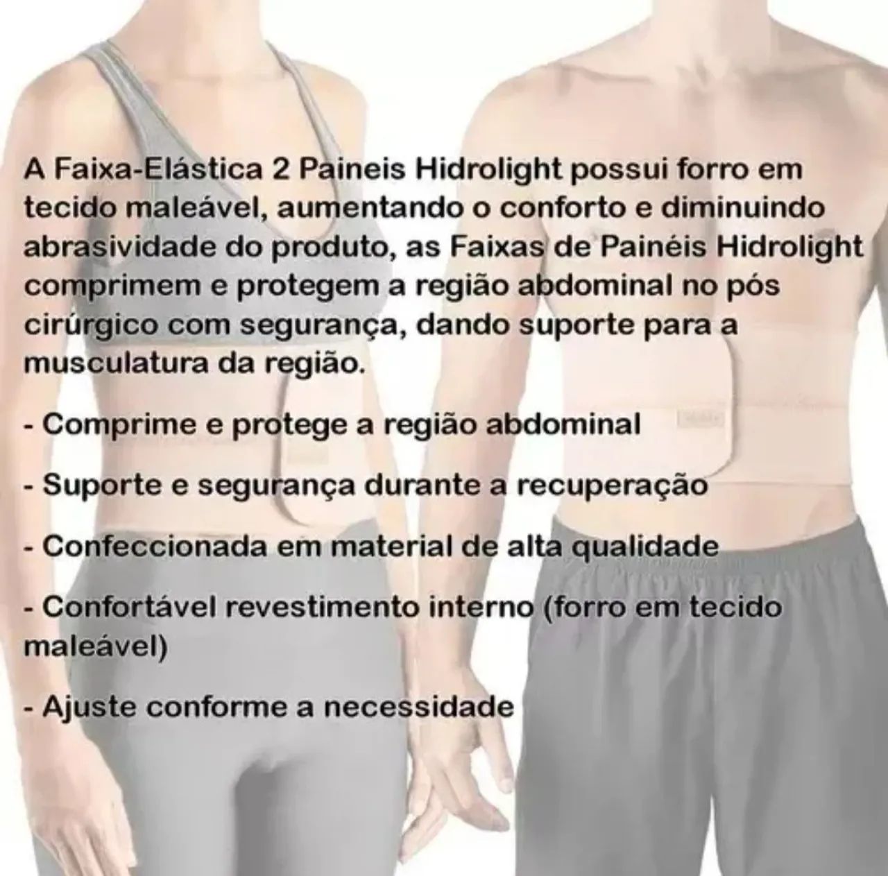 Cinta abdominal (2) para hérnia umbilical pre e pós operatório G/GG - Foto 5
