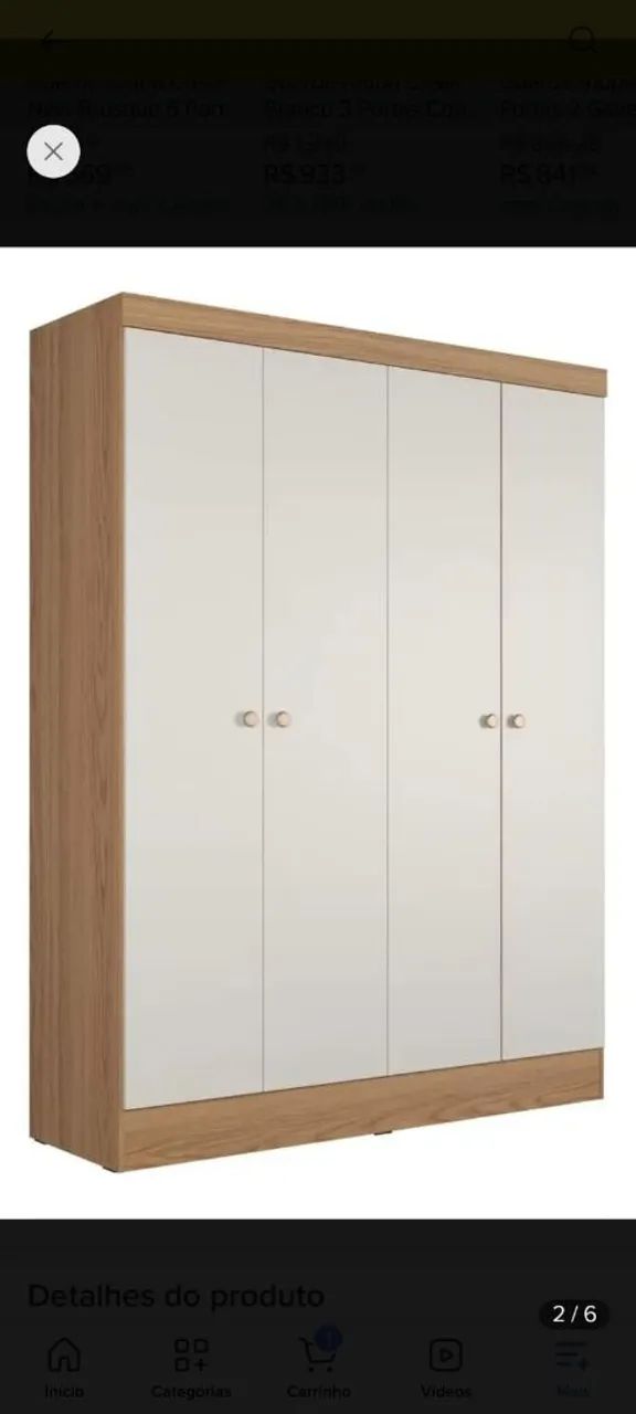 Guarda Roupa Casal Boreal 4 Portas - Foto 2