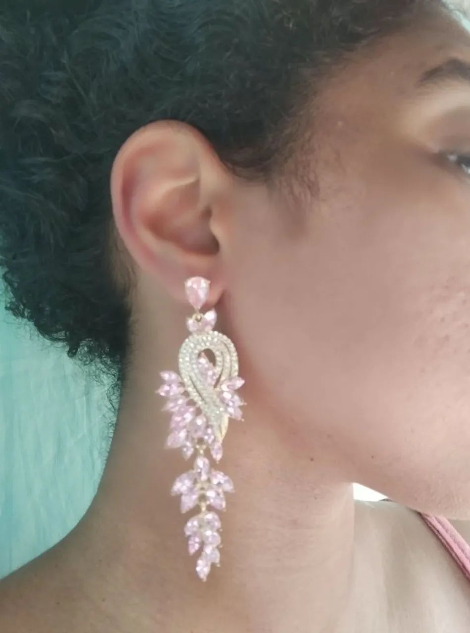 Brinco Pink Glam - Foto 3