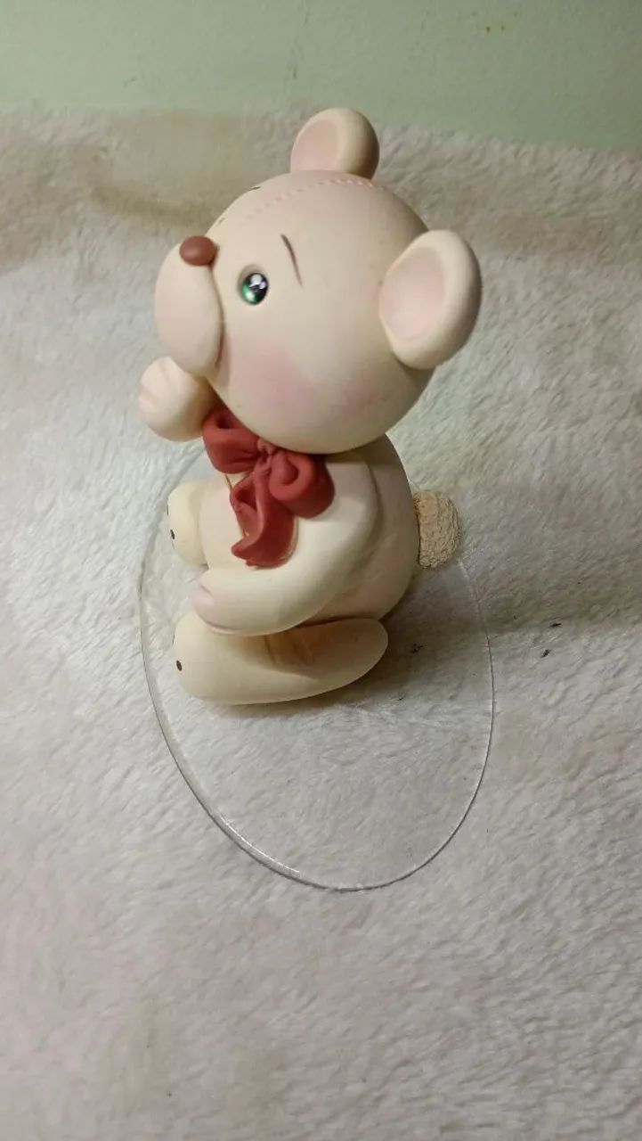 Topo de Bolo Ursinhos em Biscuit  - Foto 3