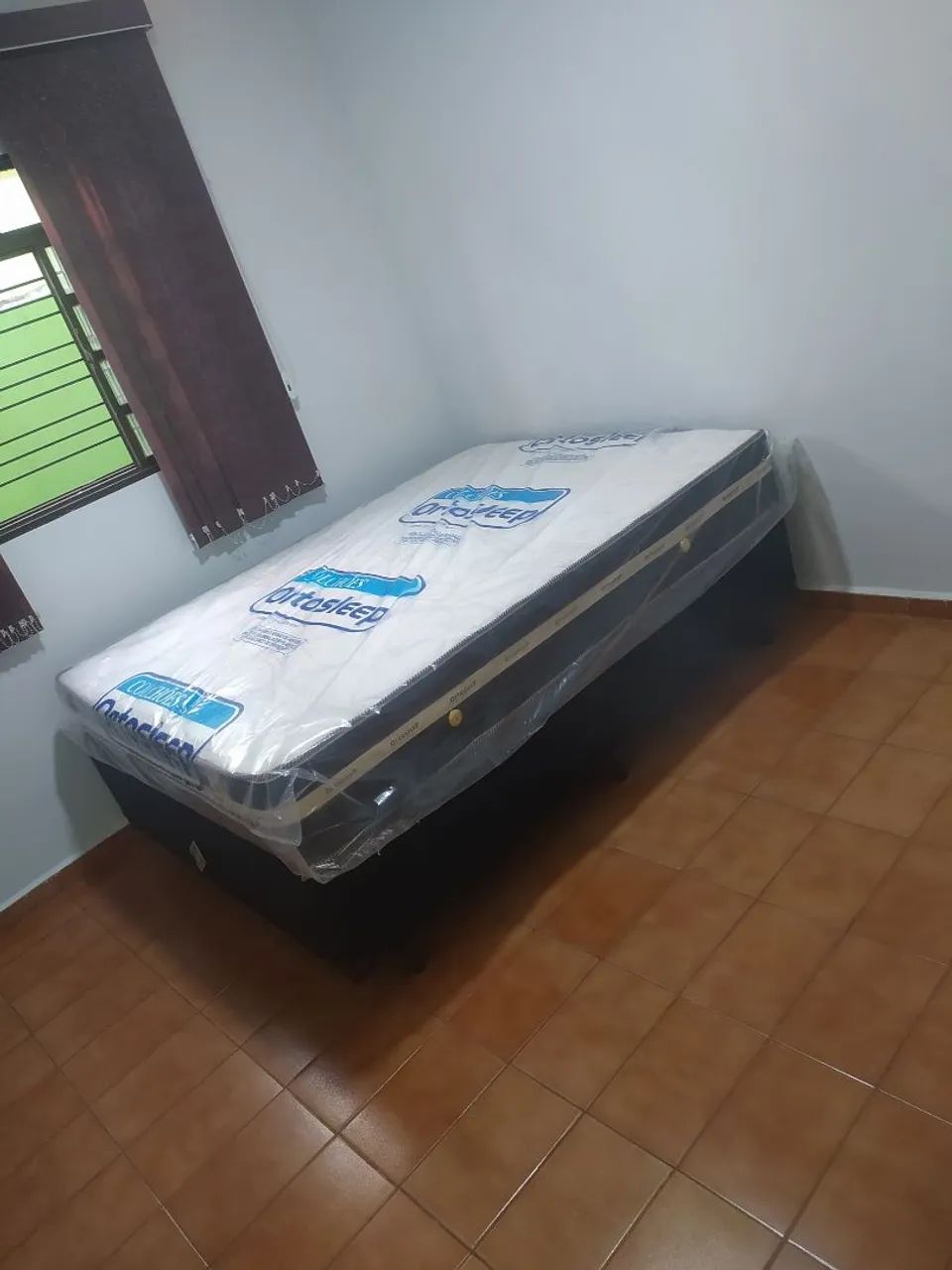 Cama casal box e colchão molas ensacadas 