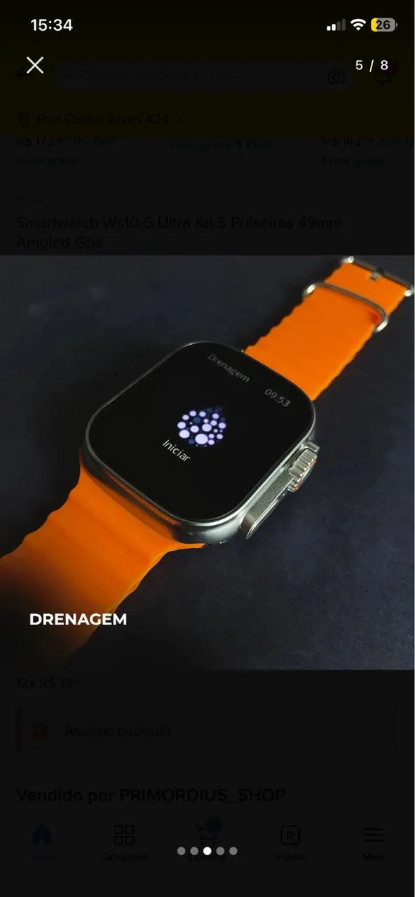 KIT Smartwatch WS10-5 ULTRA + 5 pulseiras + entrega grátis! - Foto 5