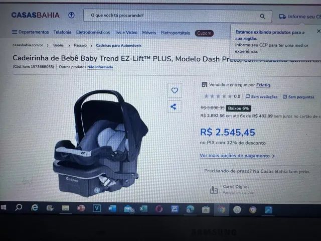 Bebe Conforto importado Baby trend - Foto 2