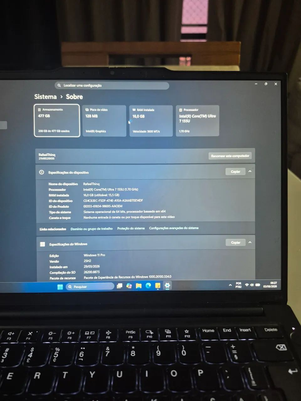 Notebook Lenovo Thinkpad E14 Core Ultra 7 - Foto 3