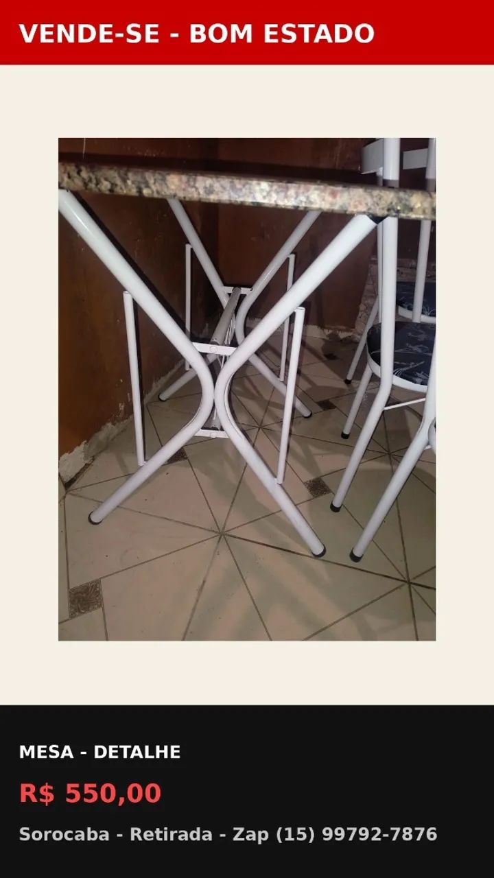 Mesa de Granito com 4 cadeiras - Foto 5