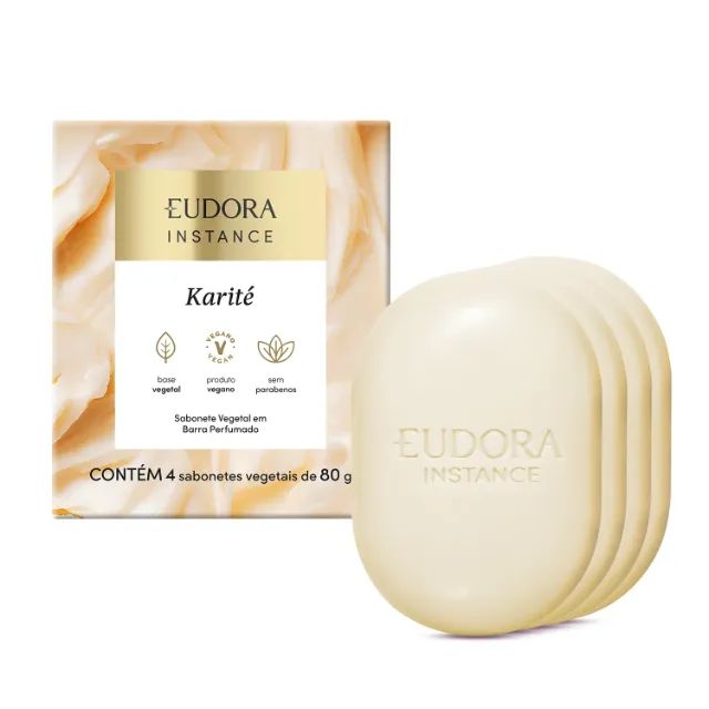 Kit Sabonete Perfumado Eudora Instance Karité 4 Itens