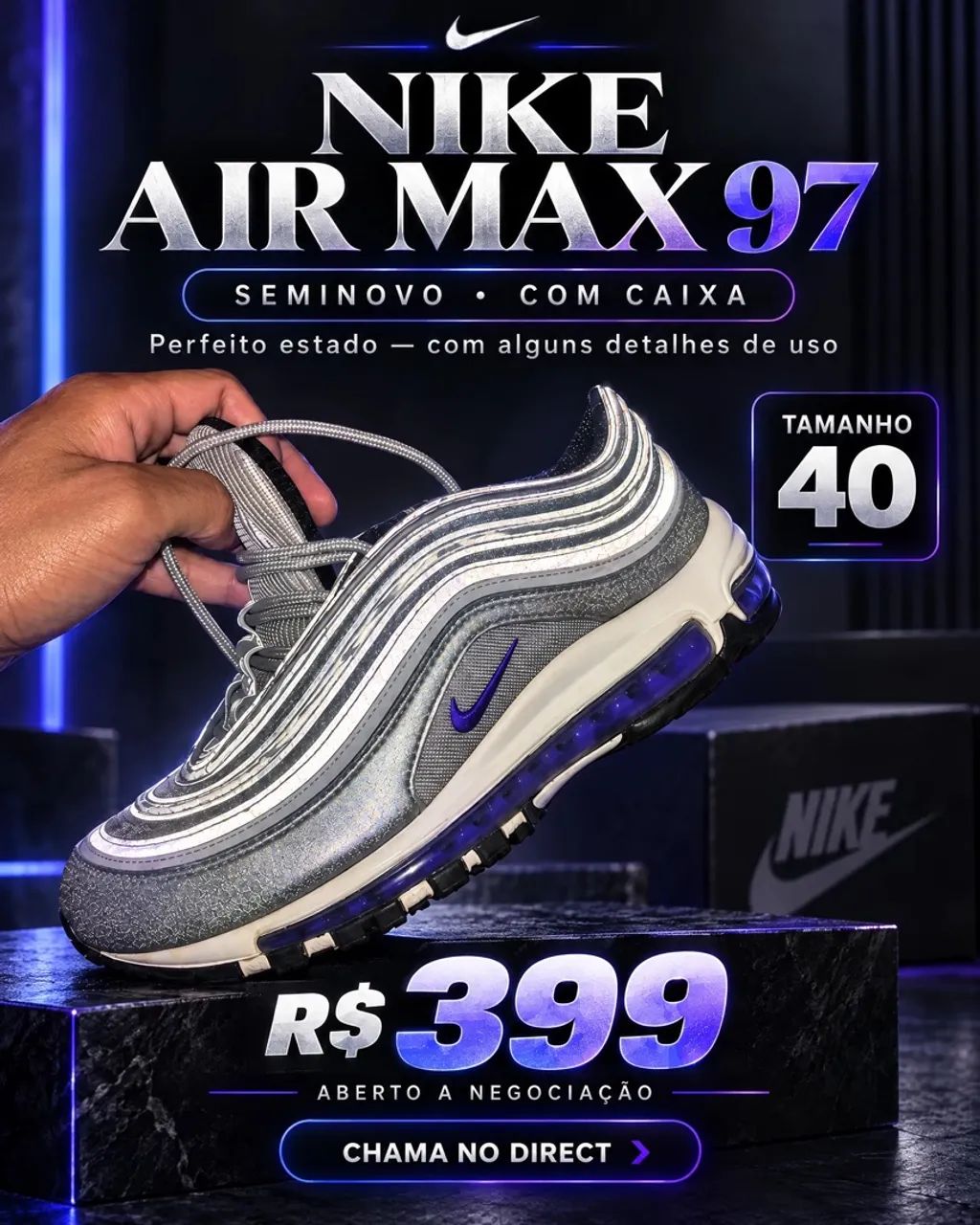 Air Max 97 - Seminovo  - Foto 3