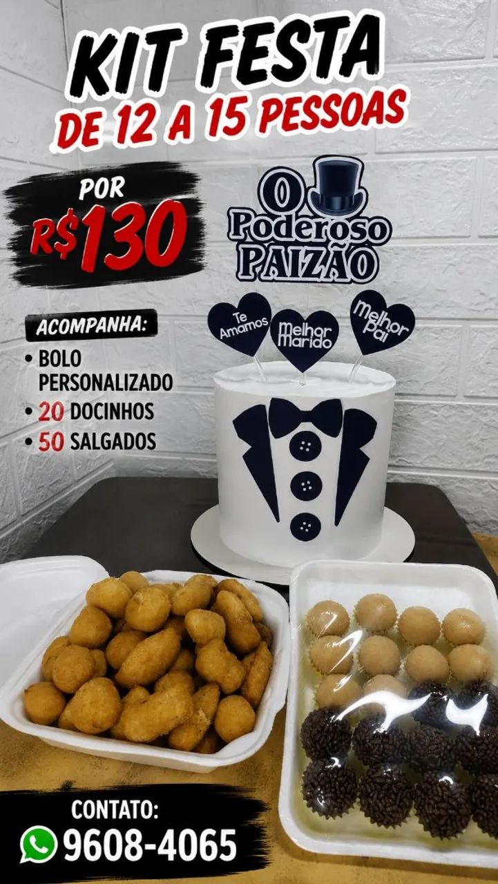 Bolos, Mimi Hambúrguer e Mini pizza  - Foto 2