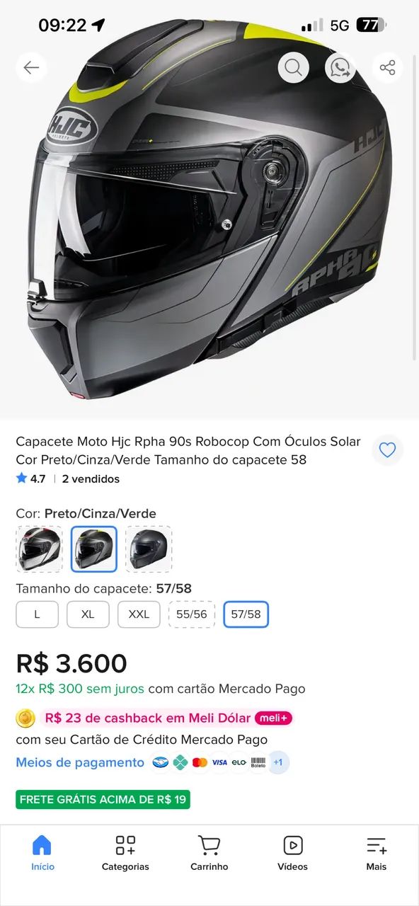 Capacete HJC Rpha 91s - Premium - Tricomposto - Foto 4