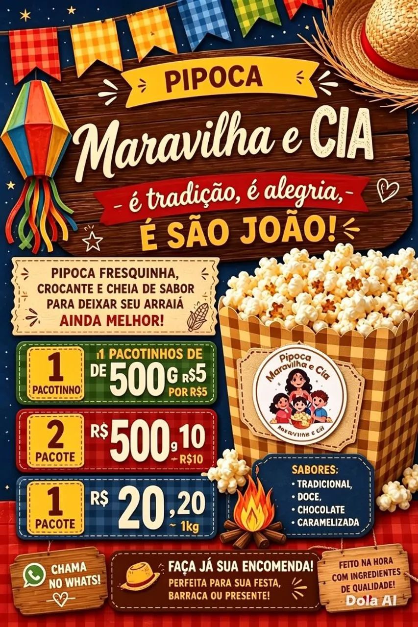 Pipocas gourmet 