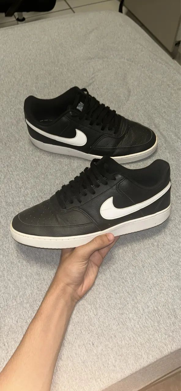 Nike Court Vision Low Preto e Branco - Foto 4