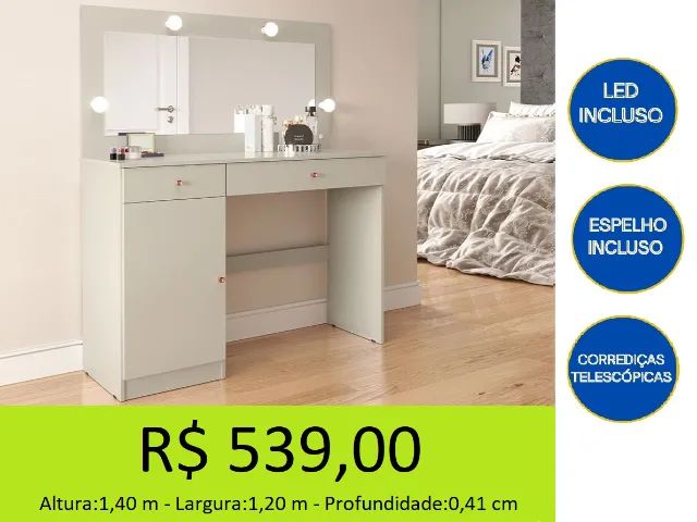 Penteadeira novidade com luz de led - retire hoje mesmo - Foto 2