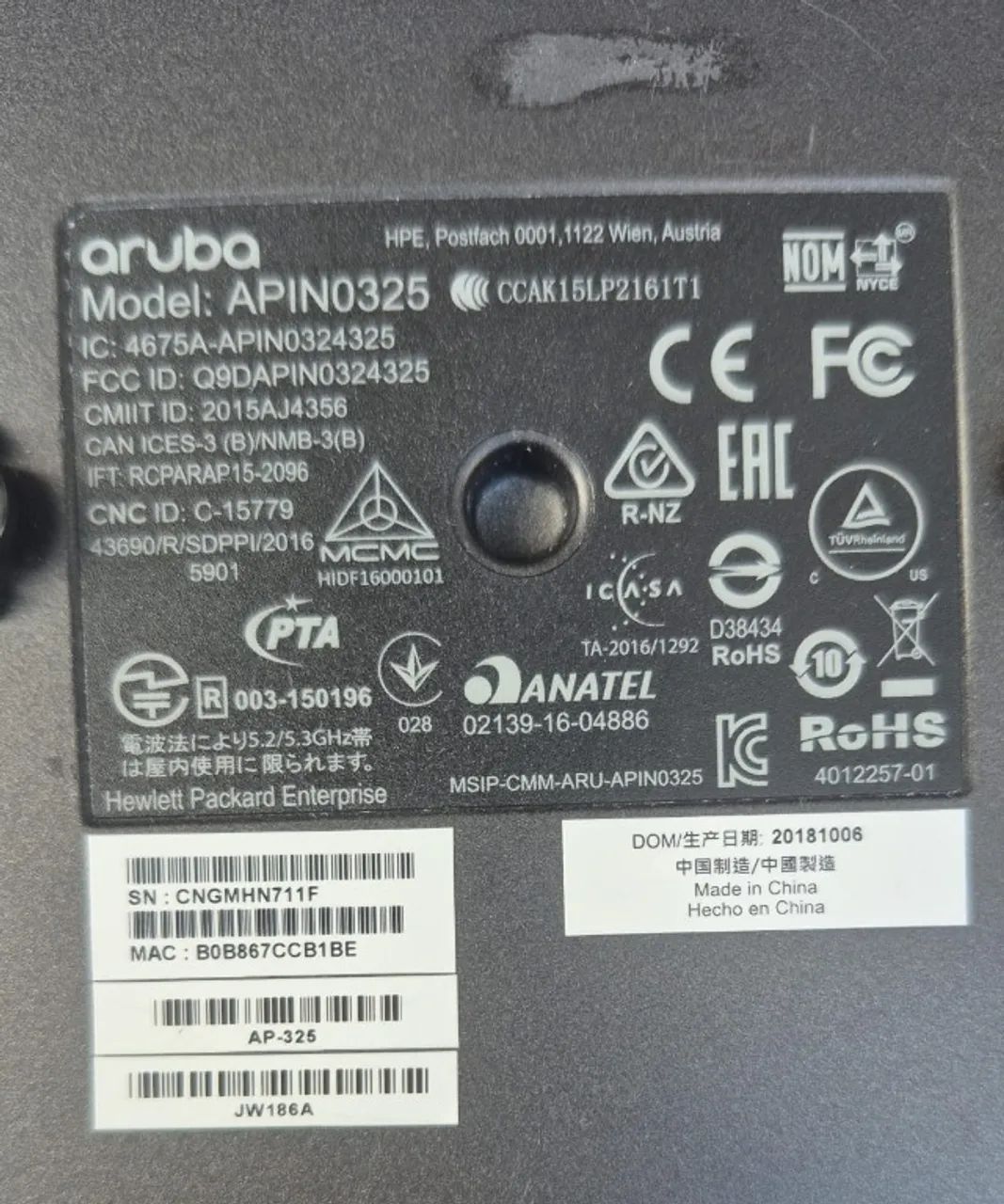 Acess Pint Aruba Wifi Ap-325 Wifi 5 - Foto 3