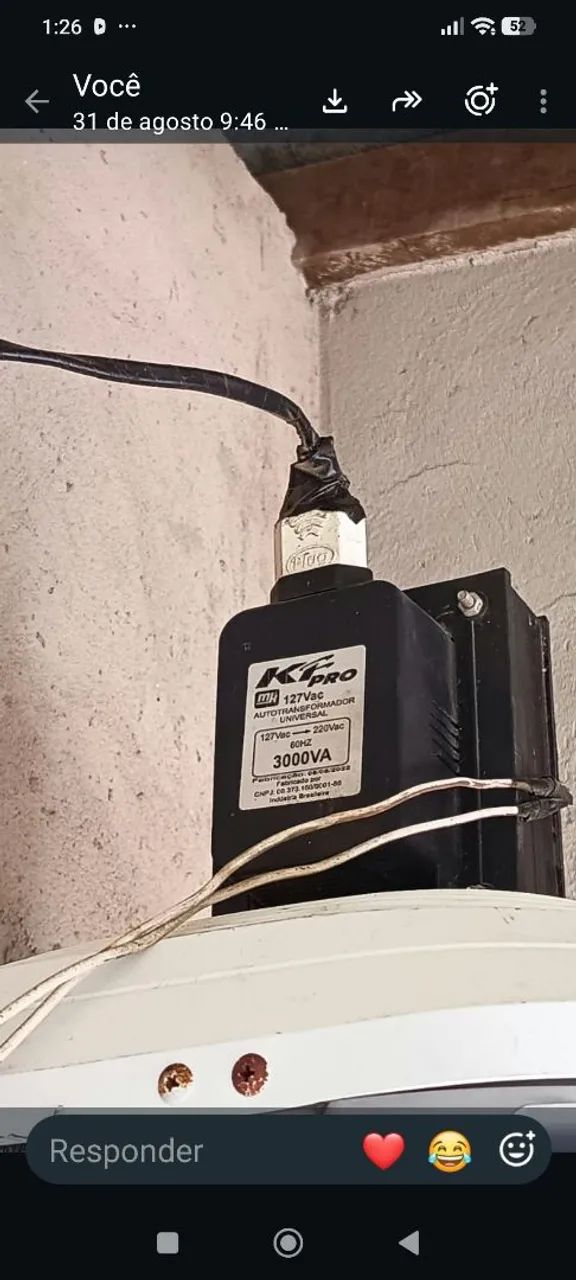 Transformador de energia 127/220