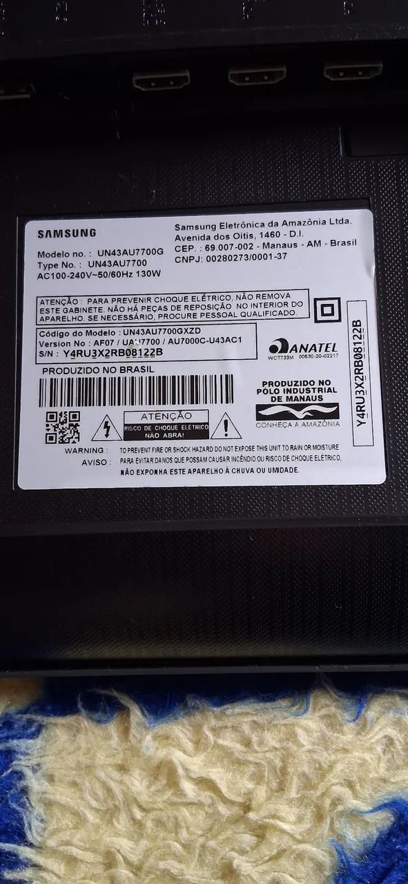 Tv para retirada de peças esta com o led queimado
