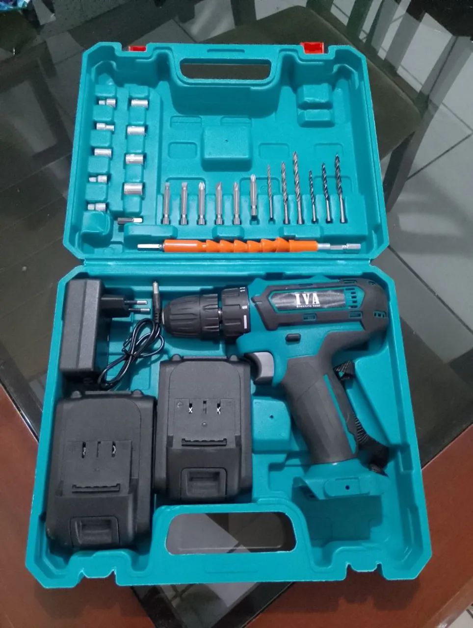 Cordless Drill Driver with 2 Batteries, 48 V, Complete Carry Case