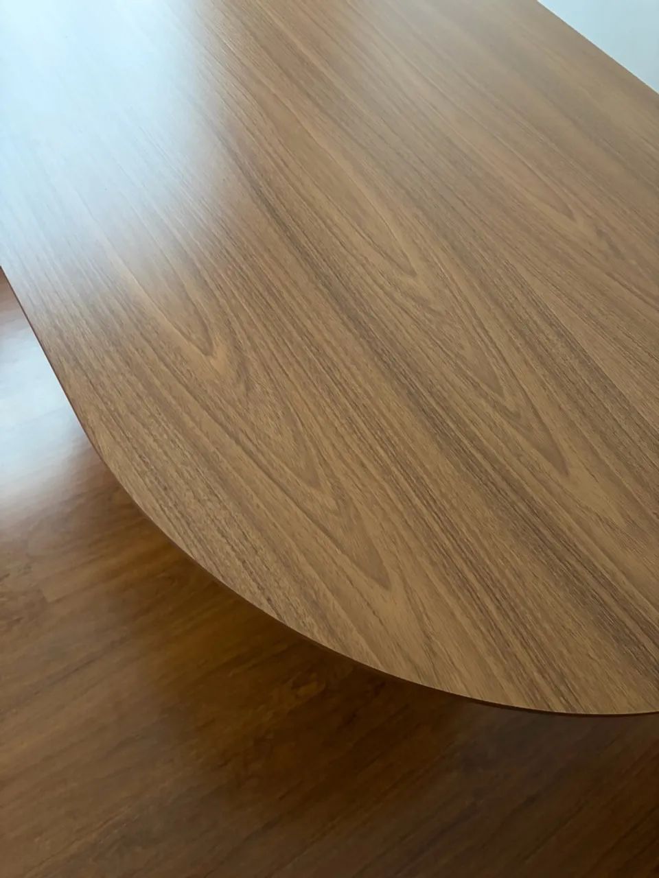 Mesa de Jantar Cone Retangular Arredondada 160x90cm Freijó - Foto 4