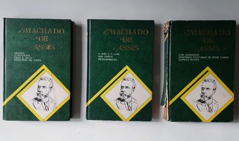 Machado de Assis - Romances completos, 3 vols, capa dura, Rideel 1993 - Texto condensado