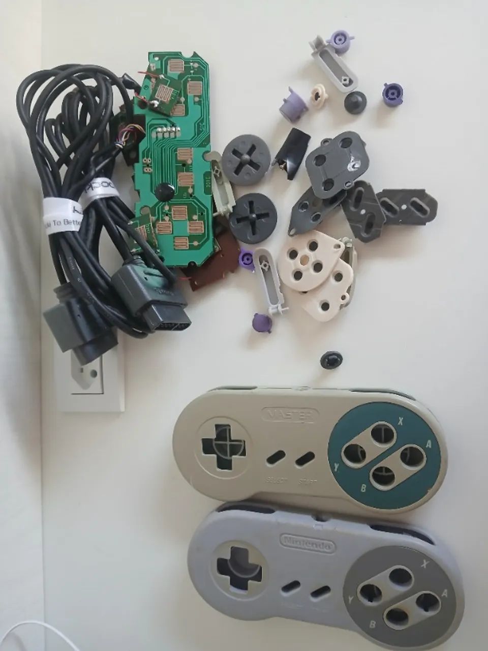 Controle Super Nintendo para retirada de peças