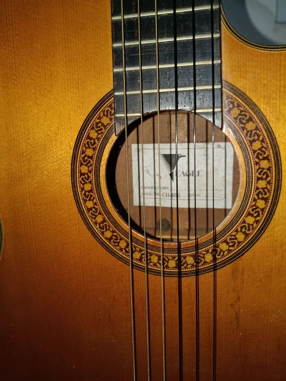 Violão Eletroacústico Eagle CH 800 Nylon Perfeito Estado - Foto 5