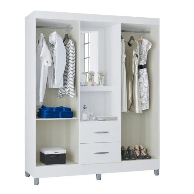 (PAGUE NA ENTREGA)Guarda-roupa Capelinha Córdoba 4P2G - Foto 2