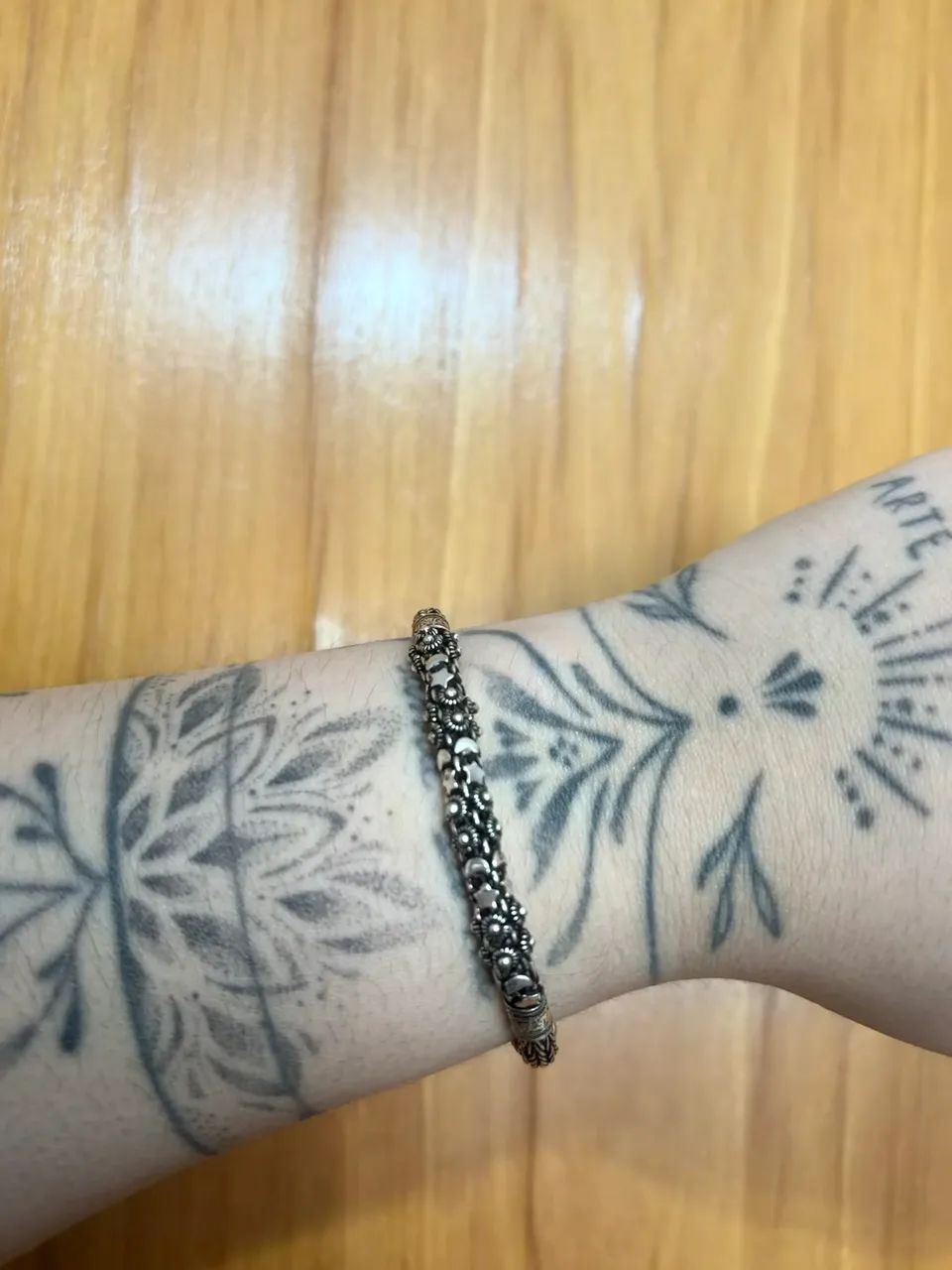 pulseira de prata bali envelhecida roliça (nova) - Foto 2