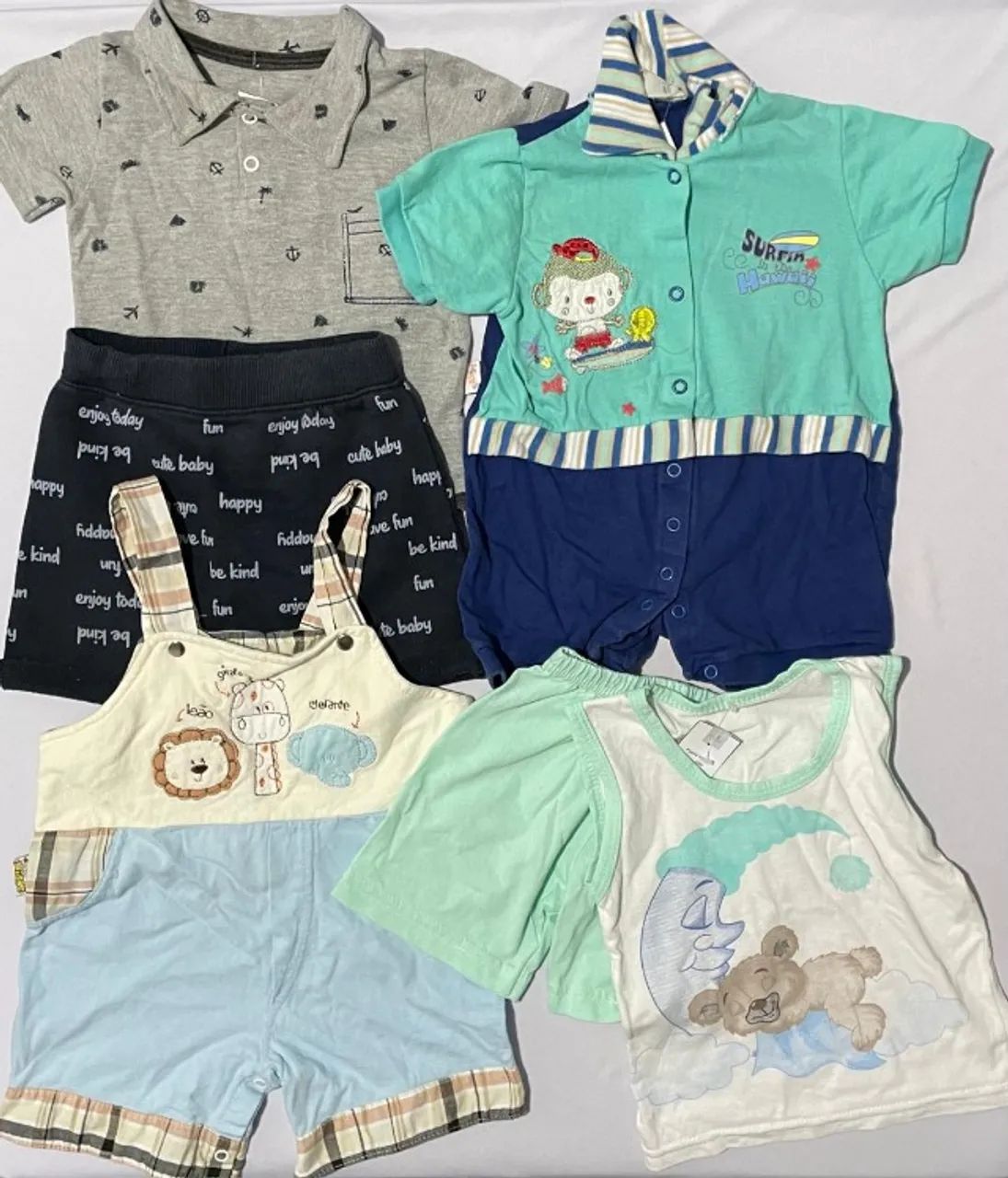 Lote de Roupas de Bebê Menino - P, M e G - Foto 5