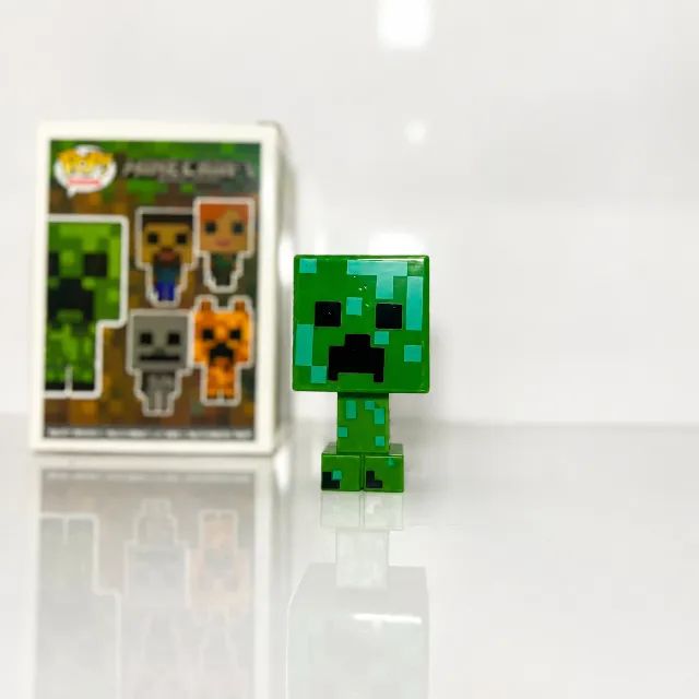 Boneco Creeper Minecraft Pixelado Verde - Mini Figure Colecionável - Foto 3