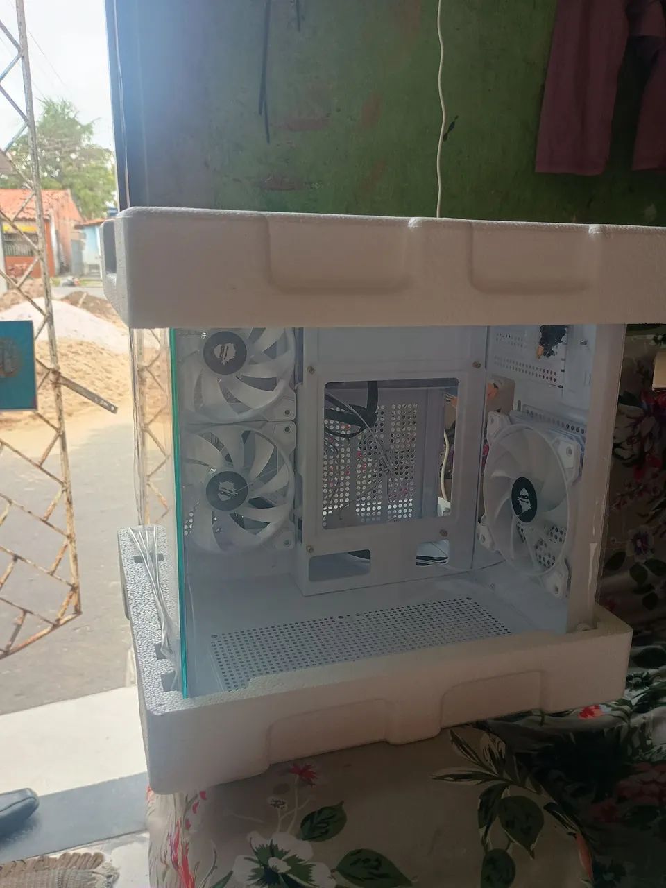 Gabinete ninja aquário, mini Tower com 3 fans rgb - Foto 3