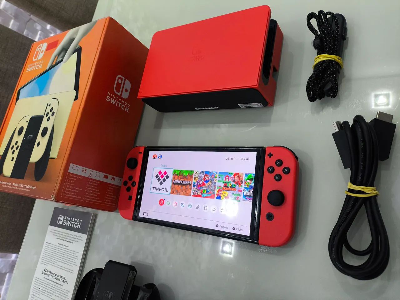 Nintendo switch OLED desbloqueado edição Mario  - Foto 2