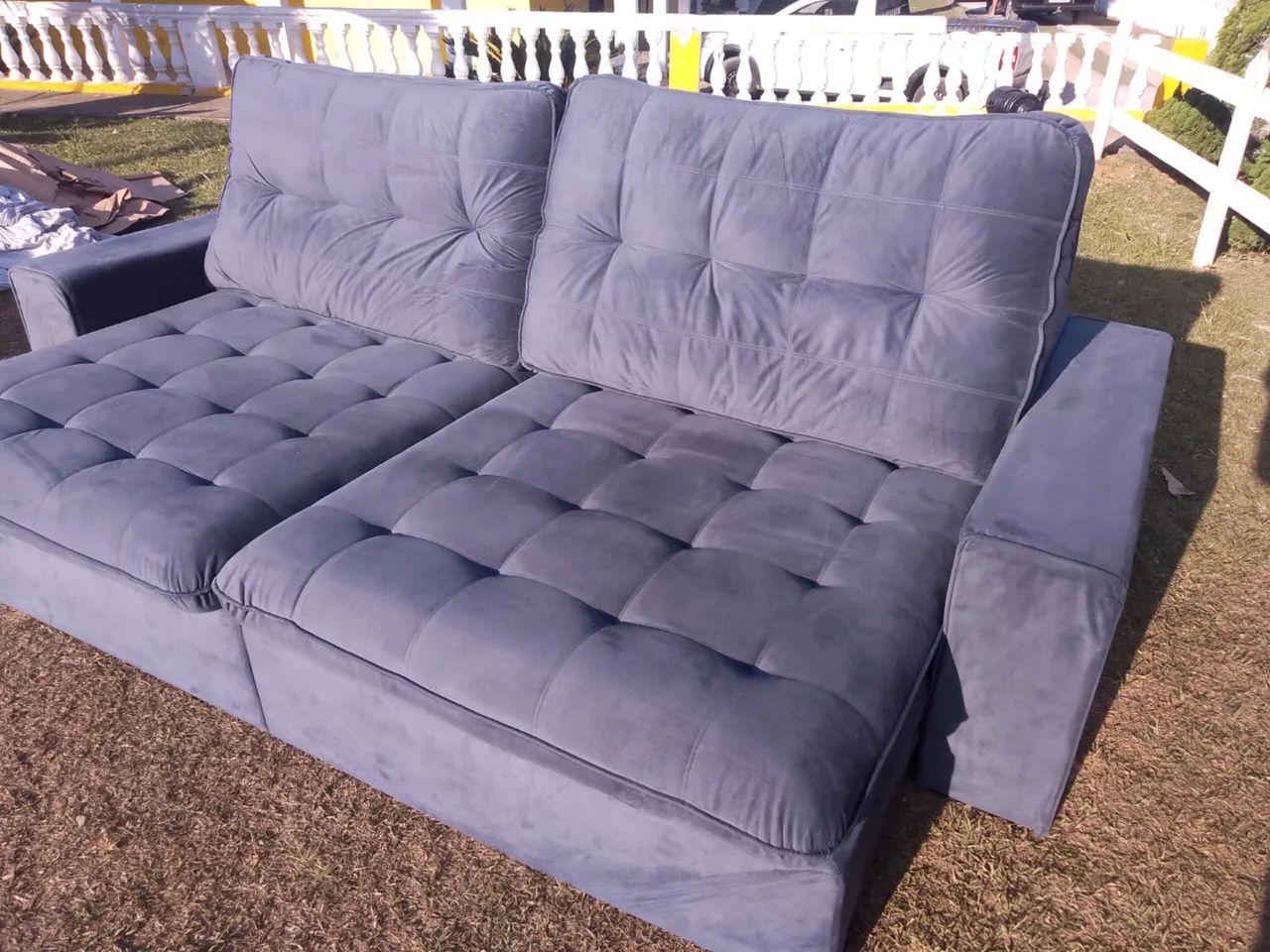 Sofa retratil cinza 2,90m novo !! - Foto 2