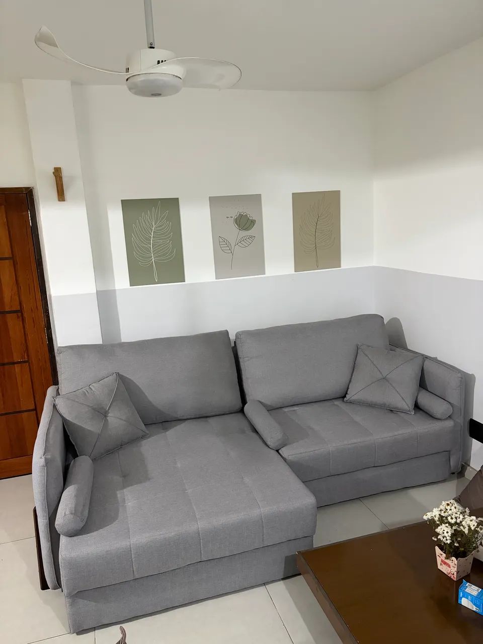 Sofá linho cinza  - Foto 2