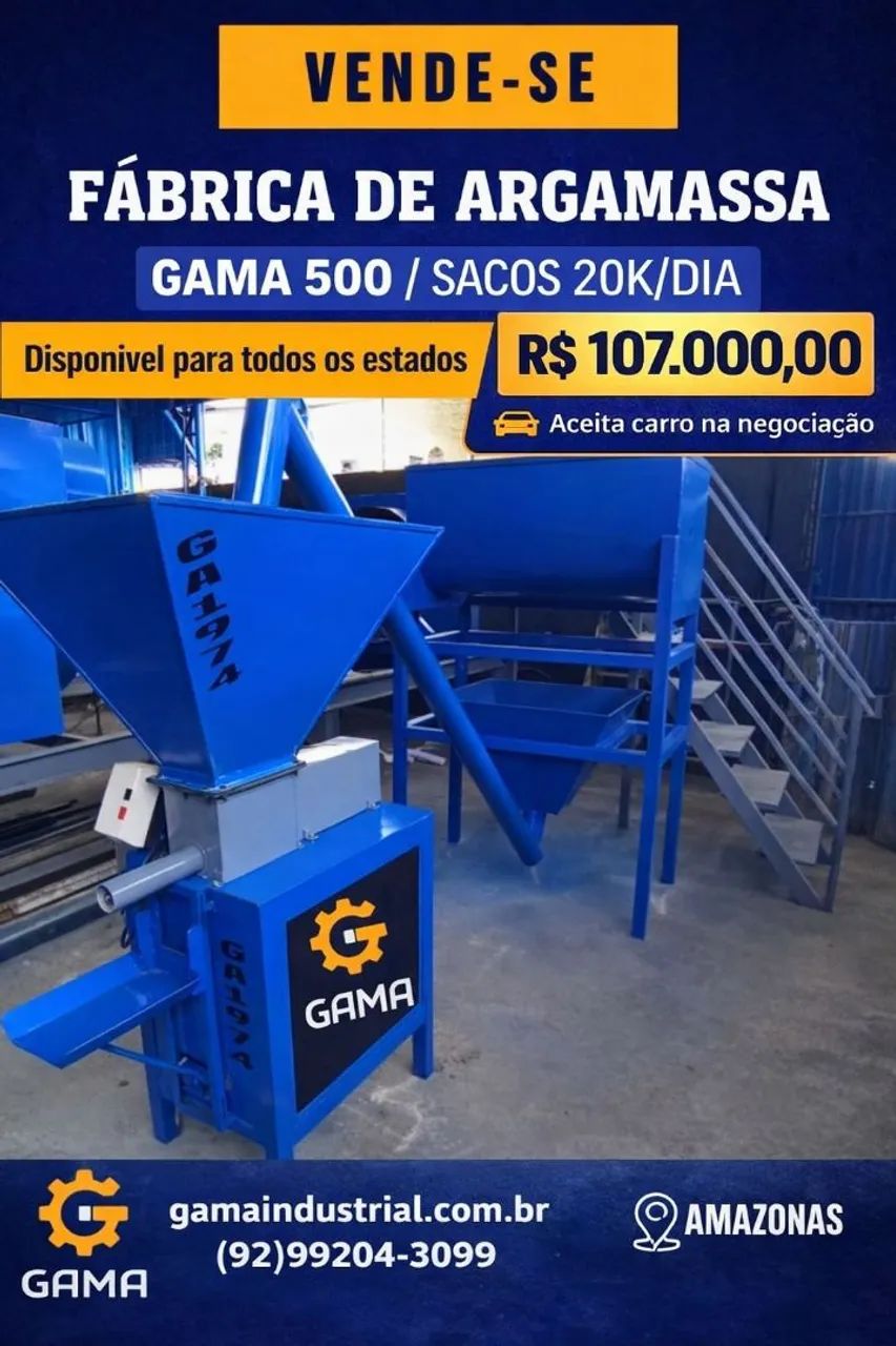 Fábrica de argamassa.